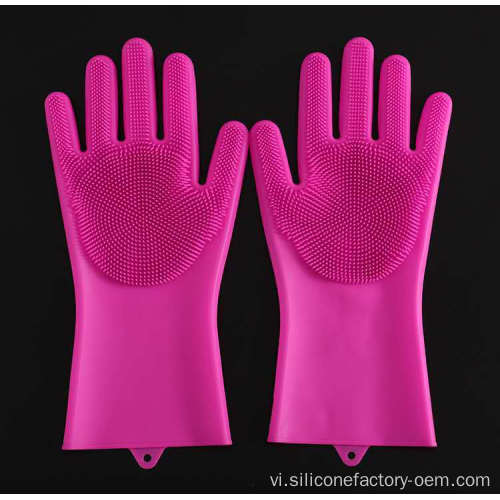 Găng tay silicone làm sạch găng tay rửa chén